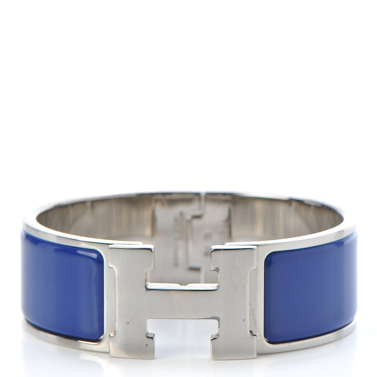 Hermes Enamel Wide Clic Clac H Bracelet PM Bleu Royal 1 of 5