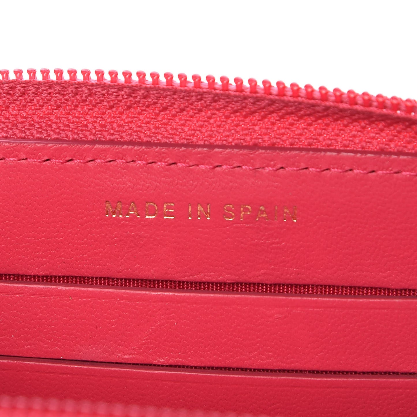 Lambskin Quilted Small Boy Zip Around Wallet Fuchsia