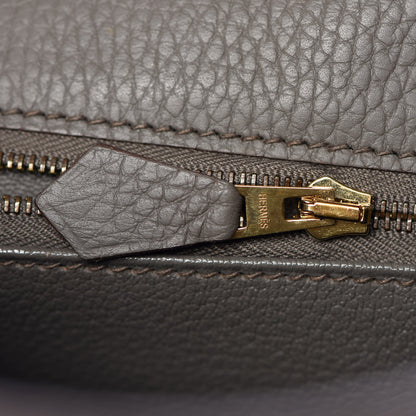 Hermes Taurillon Clemence Kelly Retourne 28 Etain 28 of 42