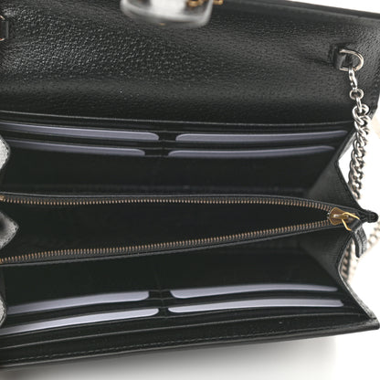 Gucci Calfskin Web Mini Dionysus Chain Wallet Black 5 of 8