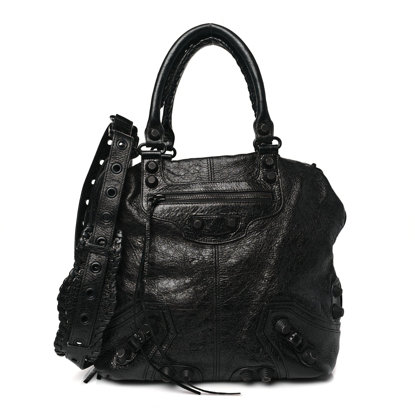 Agneau Arena Medium Le Cagole Tote Bag Black