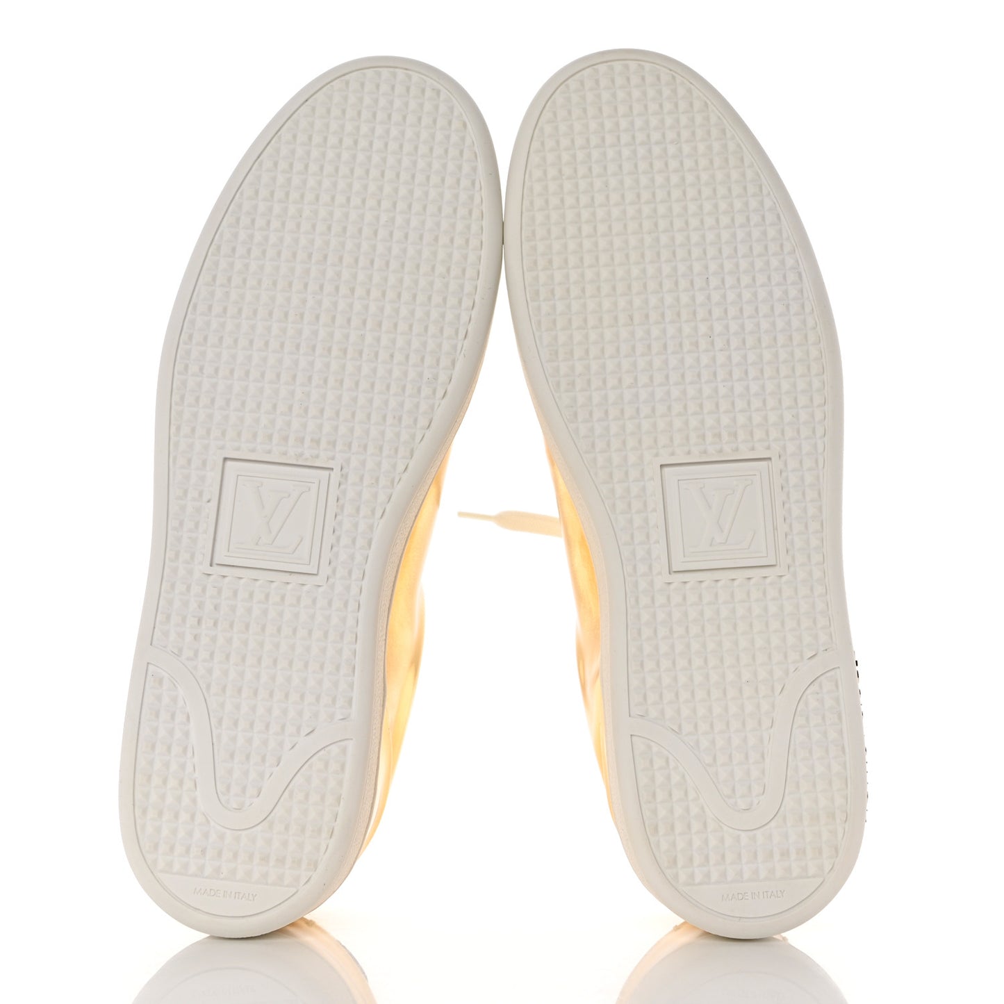 Metallic Calfskin Frontrow Sneakers 38 Gold