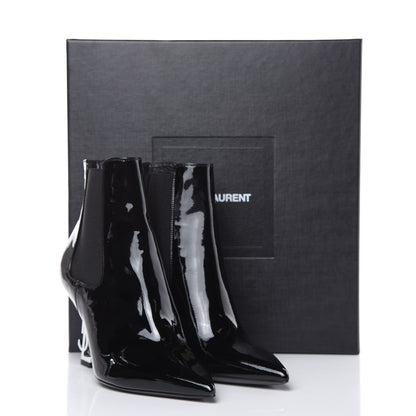 Saint Laurent Patent Opyum Booties 36 Black 8 of 8