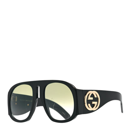 Gucci Oversized Aviator Sunglasses GG0152S Black 1 of 7