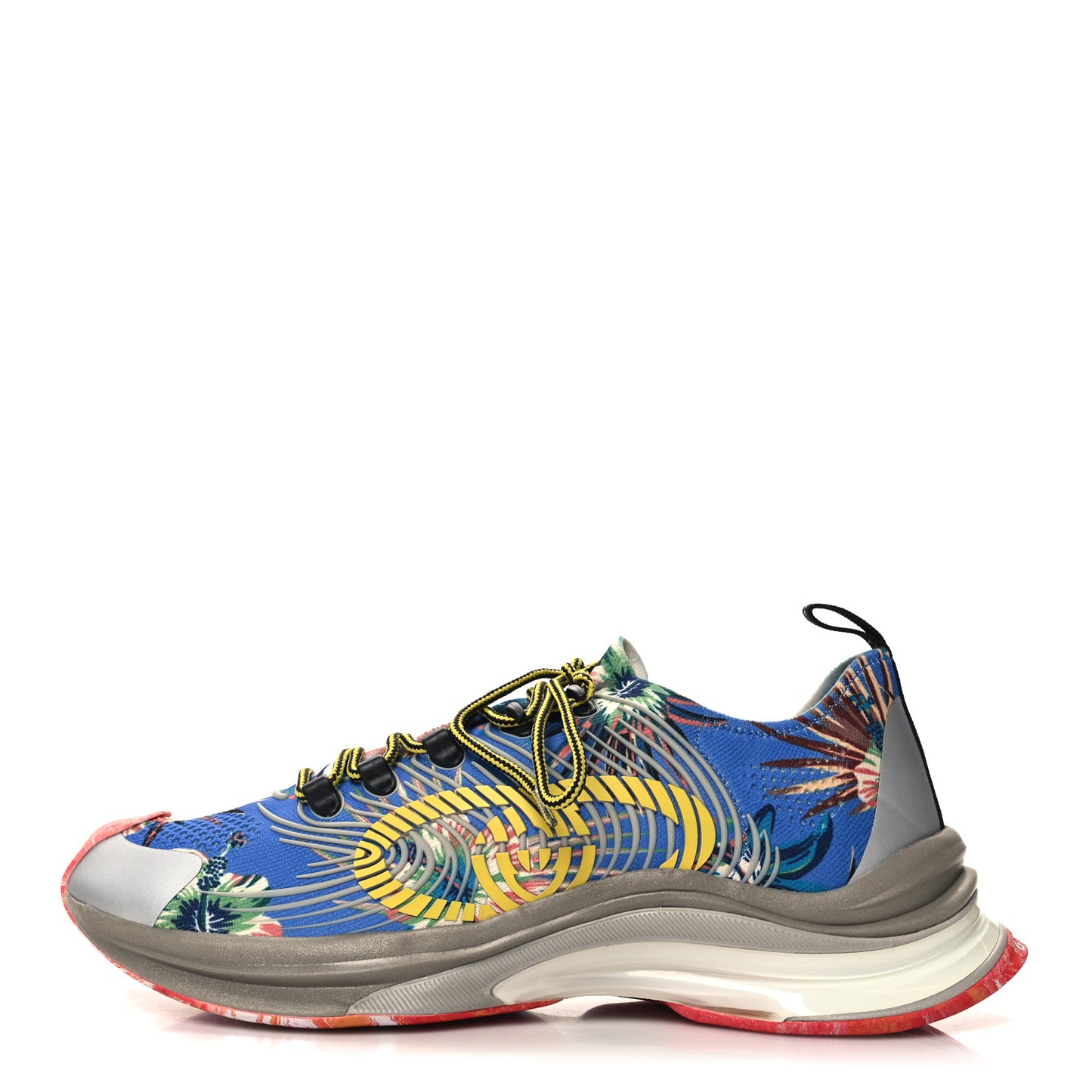 Technical Knit Fabric Waves Womens Gucci Run Sneakers 10 Multicolor