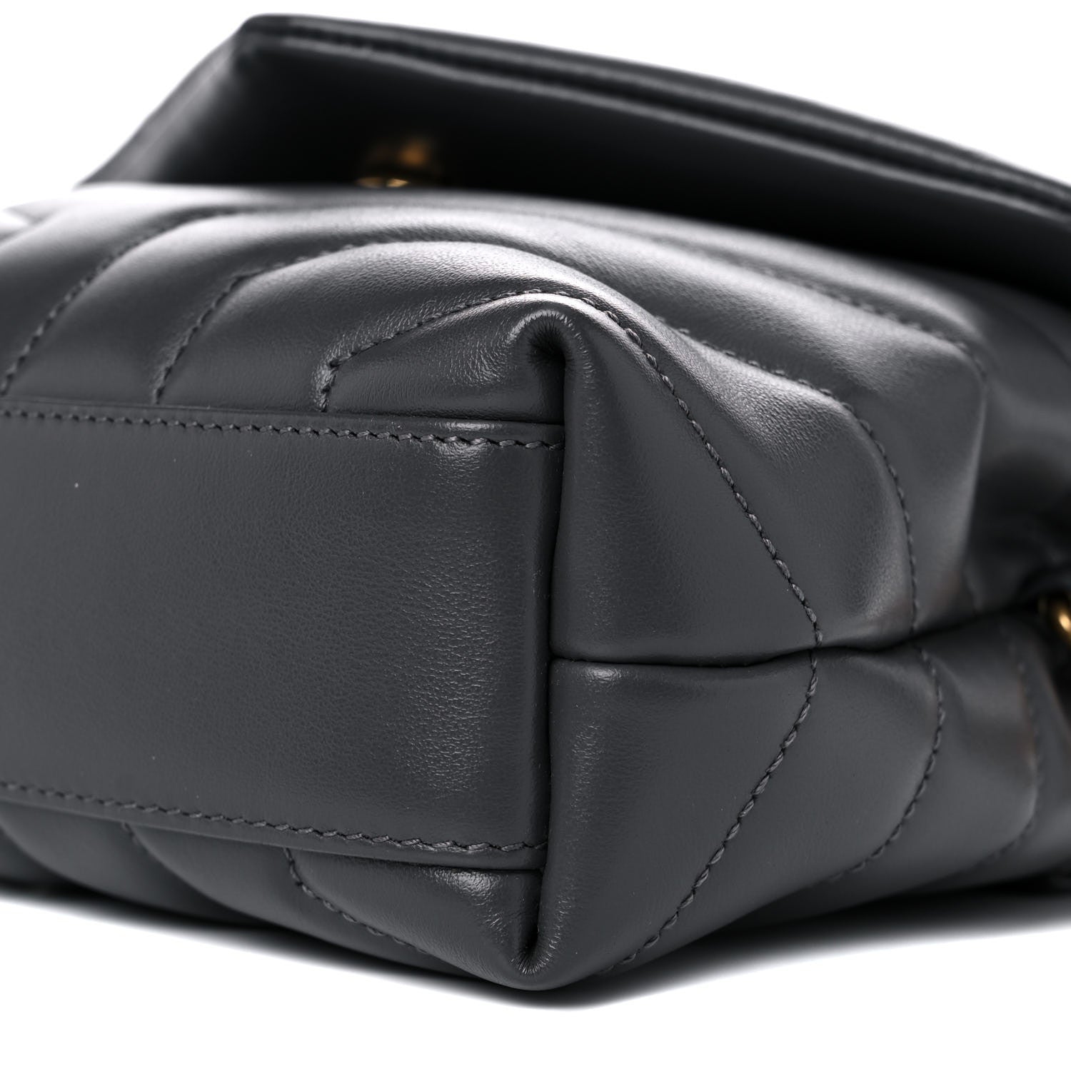 Saint Laurent Calfskin Y Quilted Monogram Toy Loulou Crossbody Bag Storm 10 of 10