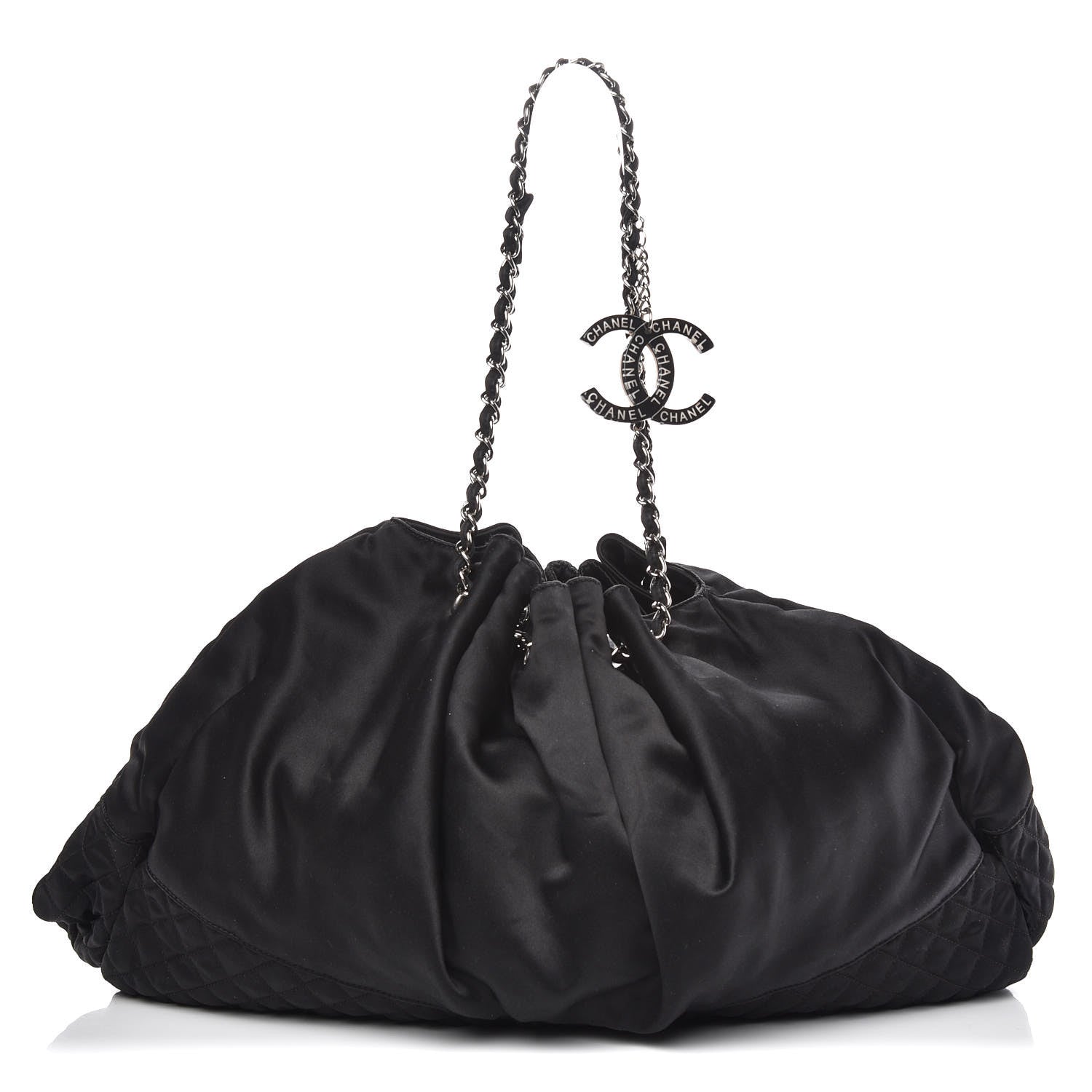 Chanel Satin Melrose Hobo Black 1 of 13