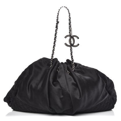 Chanel Satin Melrose Hobo Black 1 of 13