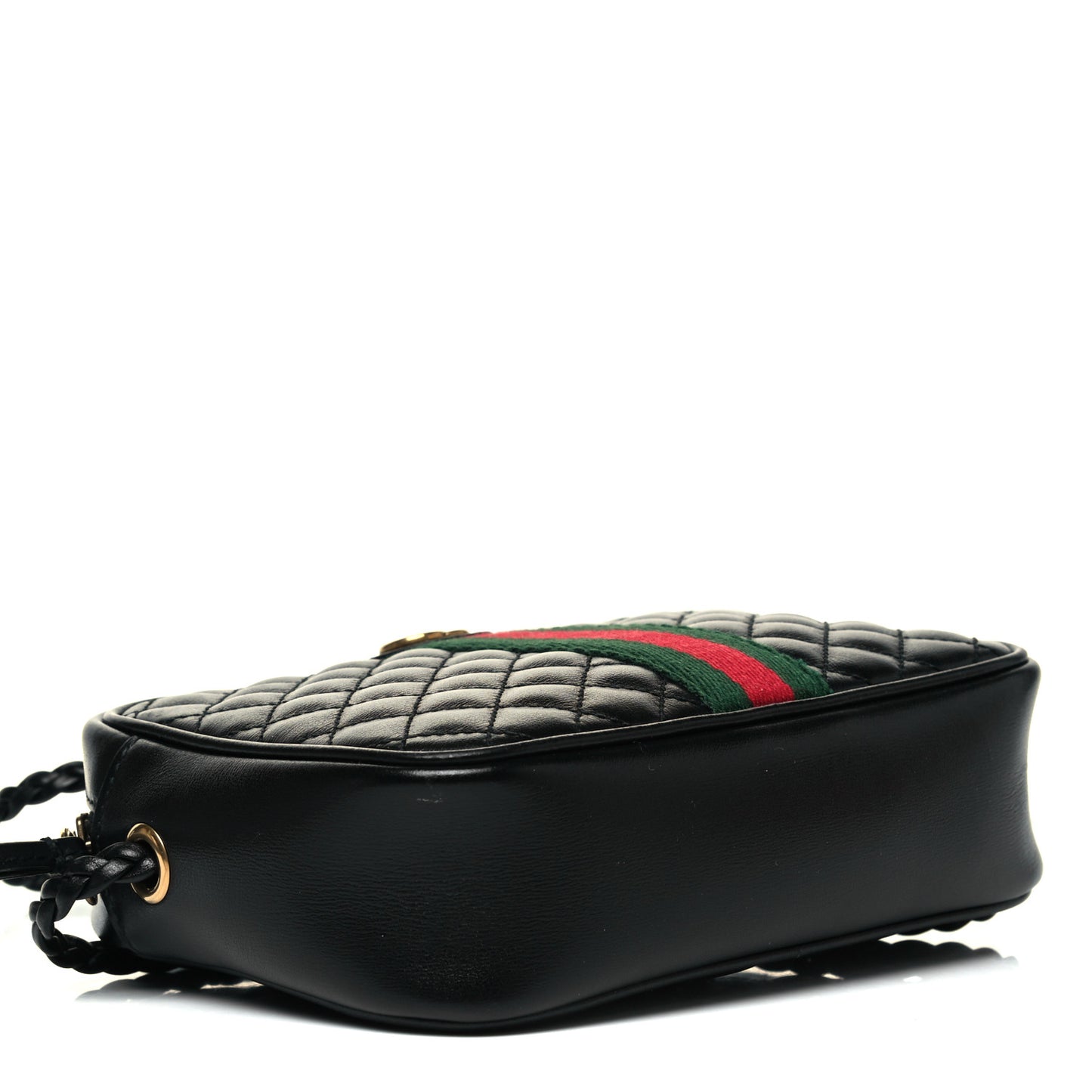 Calfskin Trapuntata Web Mini GG Shoulder Bag Black