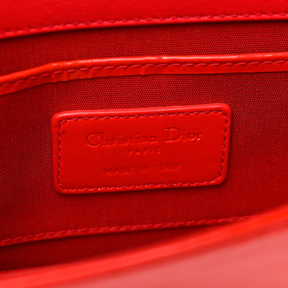 Christian Dior Patent Cannage Lady Dior Convertible Clutch Red 6 of 8