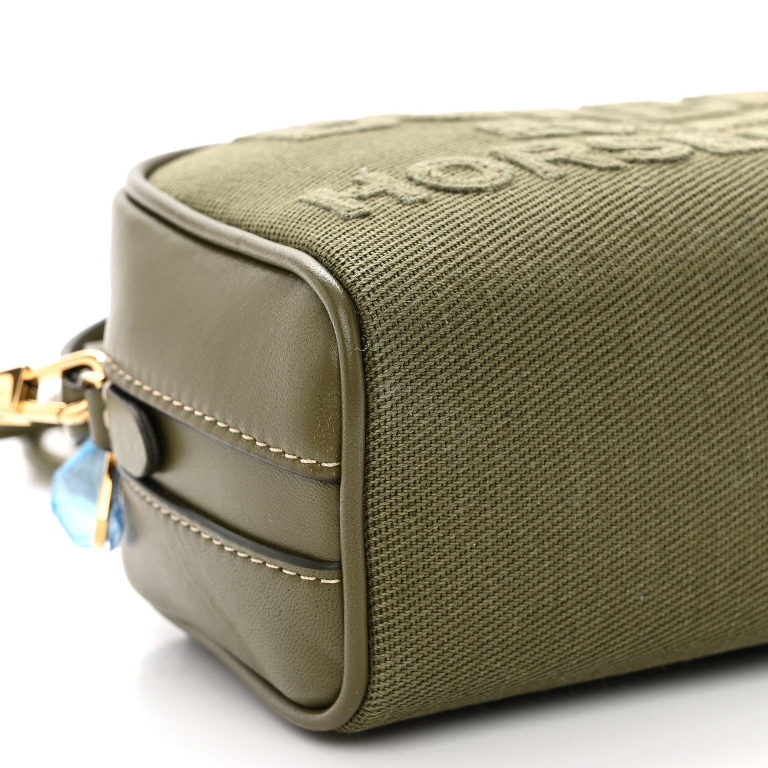 Burberry Cotton Canvas Horseferry Print Small Half Cube Crossbody Bag Dark Fern Green 9 of 10
