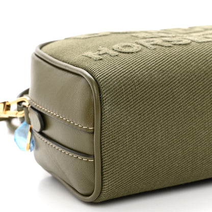 Burberry Cotton Canvas Horseferry Print Small Half Cube Crossbody Bag Dark Fern Green 9 of 10