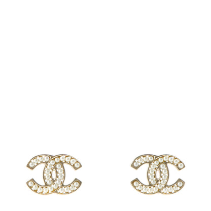 Chanel Pearl CC Earrings Gold 1 of 5