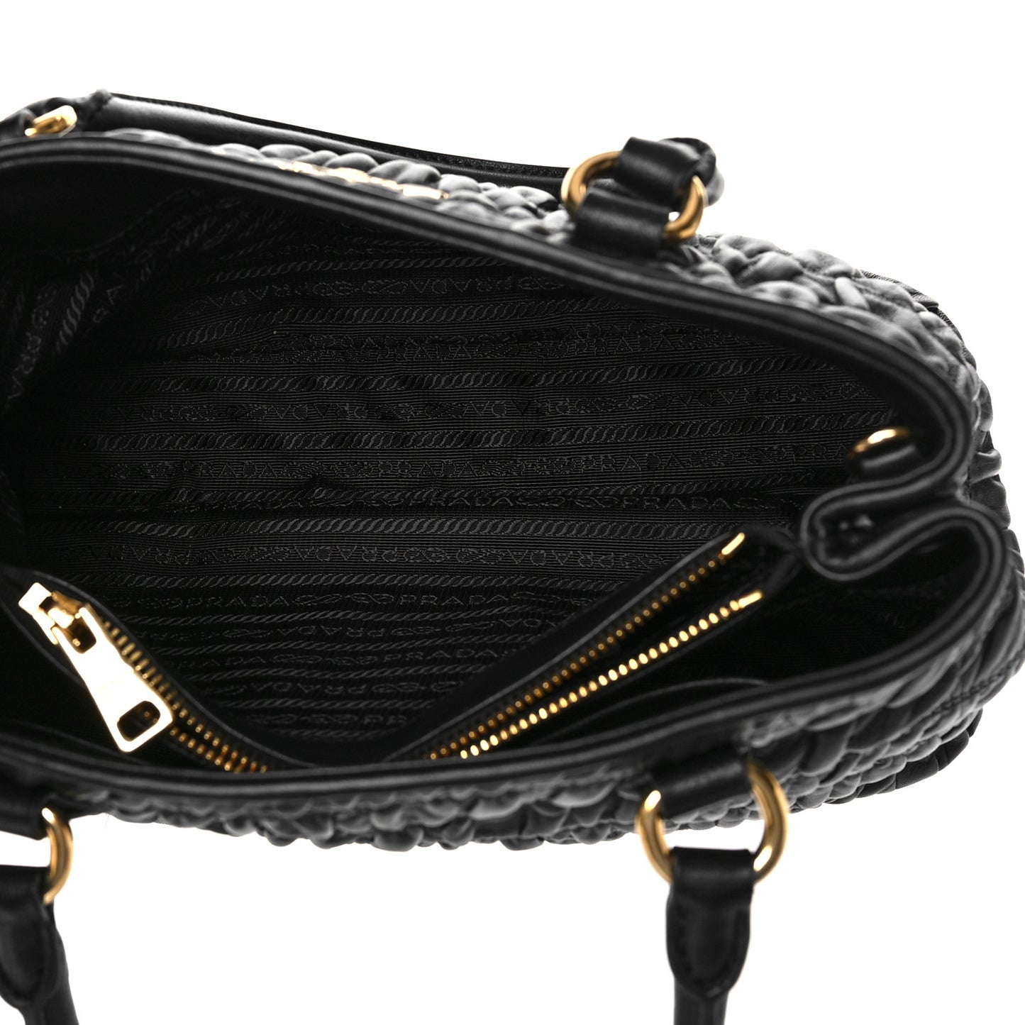 Nappa Gaufre Tote Black