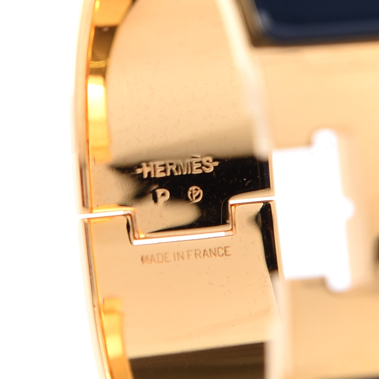 Hermes Enamel Wide Clic Clac H Bracelet PM Bleu Nuit 4 of 5