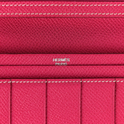 Hermes Epsom Bearn Gusset Wallet Rose Tyrien 6 of 12