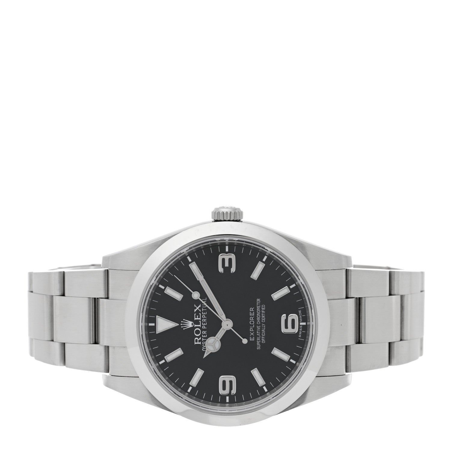Rolex Stainless Steel 39mm Oyster Perpetual Explorer Watch Black 214270 2 of 4