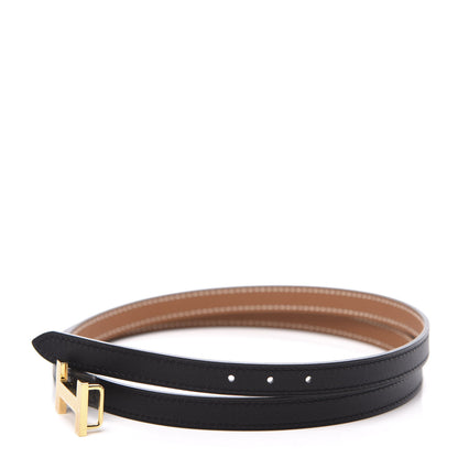 Hermes Swift Epsom 13mm Focus Belt 85 Black Gold 3 of 7