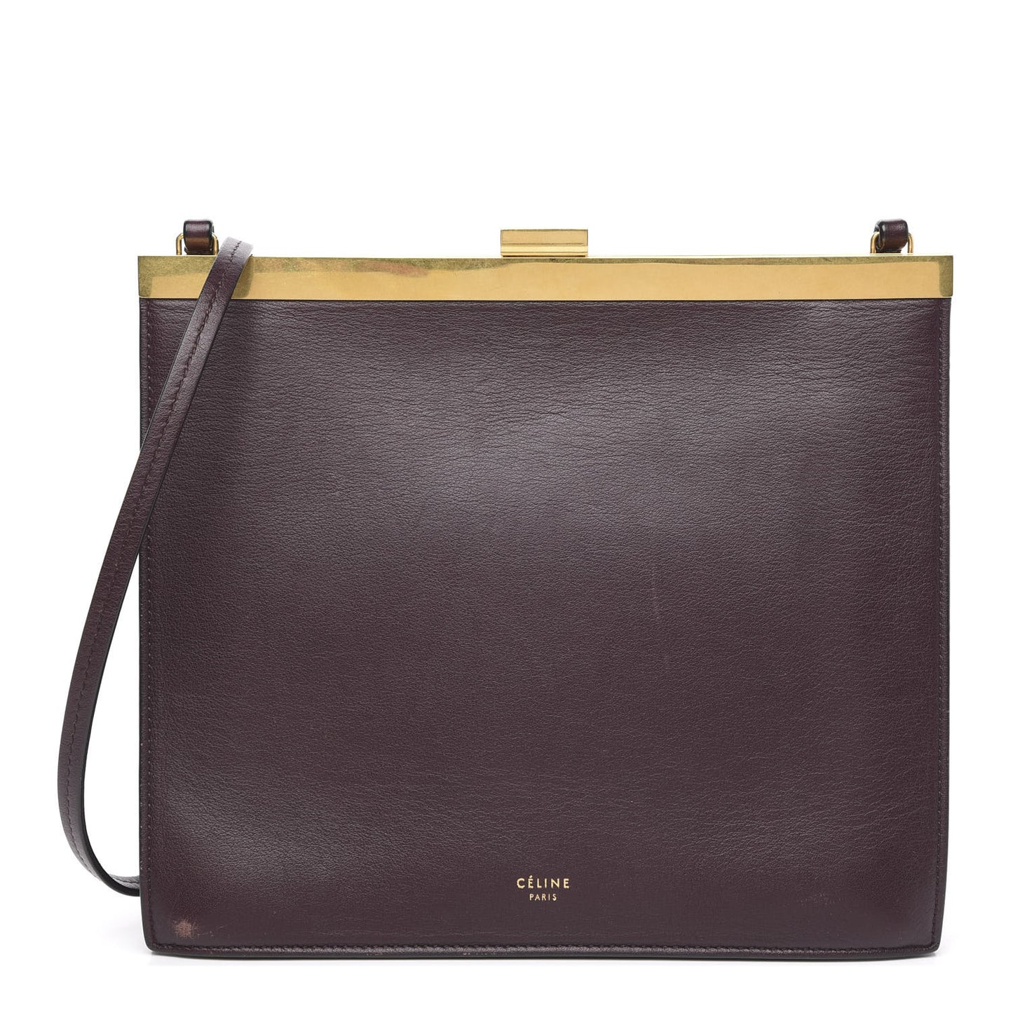 Smooth Calfskin Mini Clasp Bag Bordeaux