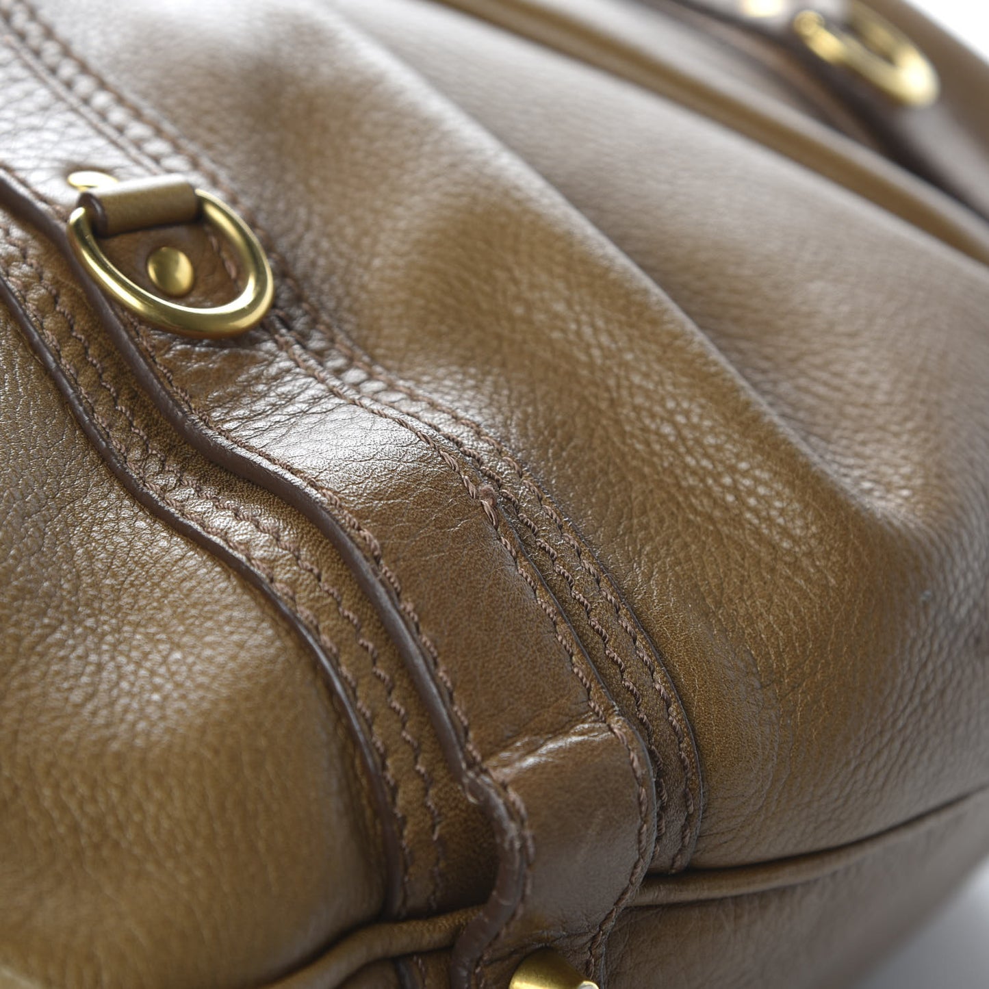 Pebbled Calfskin Small Ashbury Satchel Brown
