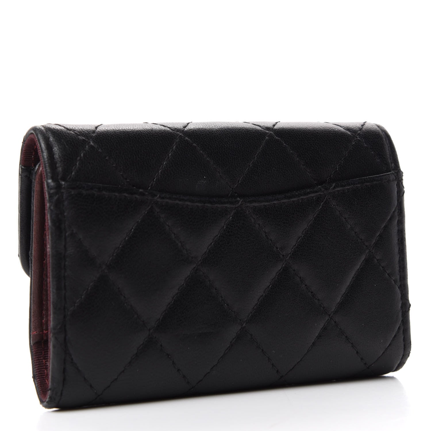 Chanel Lambskin Quilted 4 Key Holder Black 3 of 9