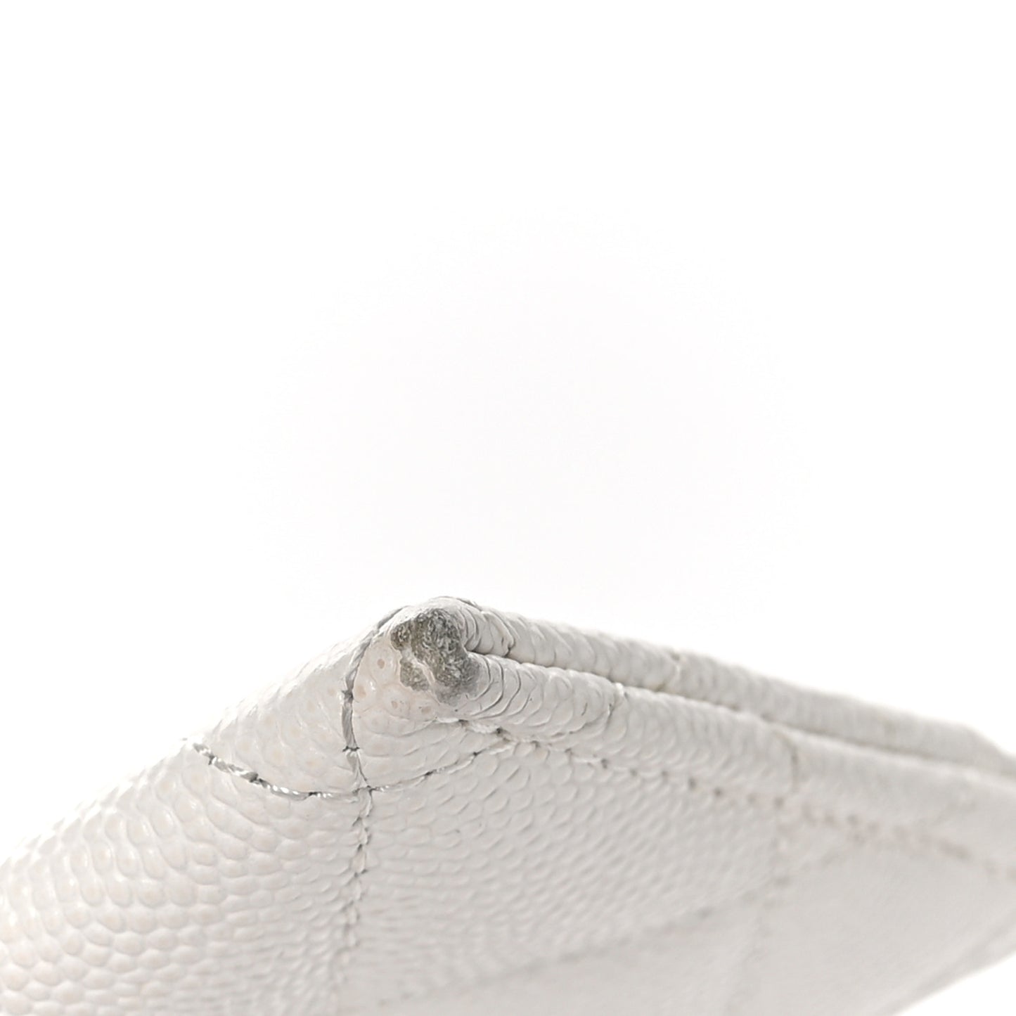 Caviar Quilted Card Holder White