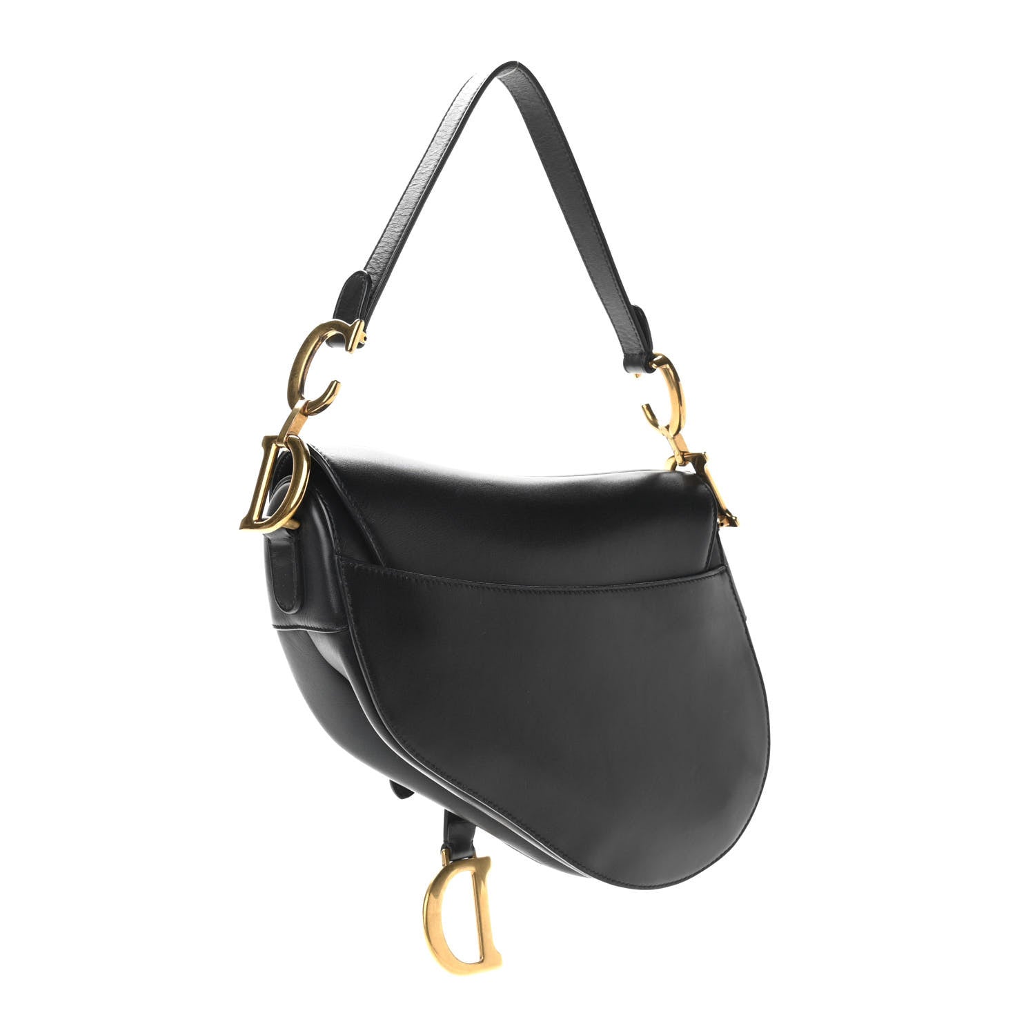 Christian Dior Calfskin Saddle Bag Black 2 of 9