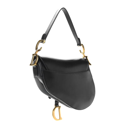 Christian Dior Calfskin Saddle Bag Black 2 of 9