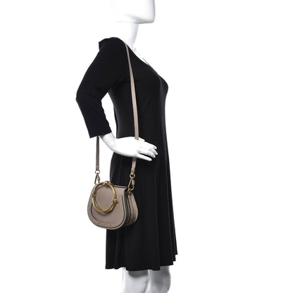Chloe Calfskin Suede Small Nile Bracelet Bag Motty Grey 2 of 9