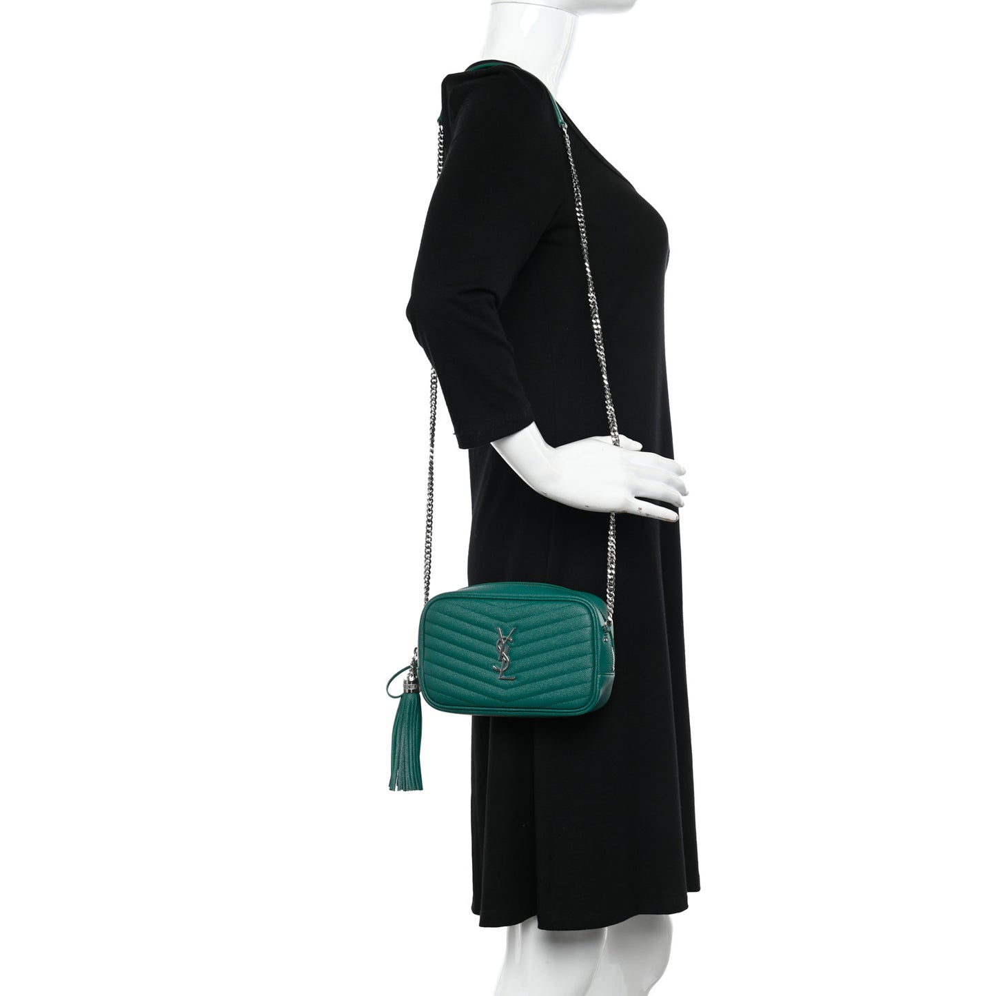 Grain De Poudre Matelasse Monogram Mini Lou Camera Bag Green Field