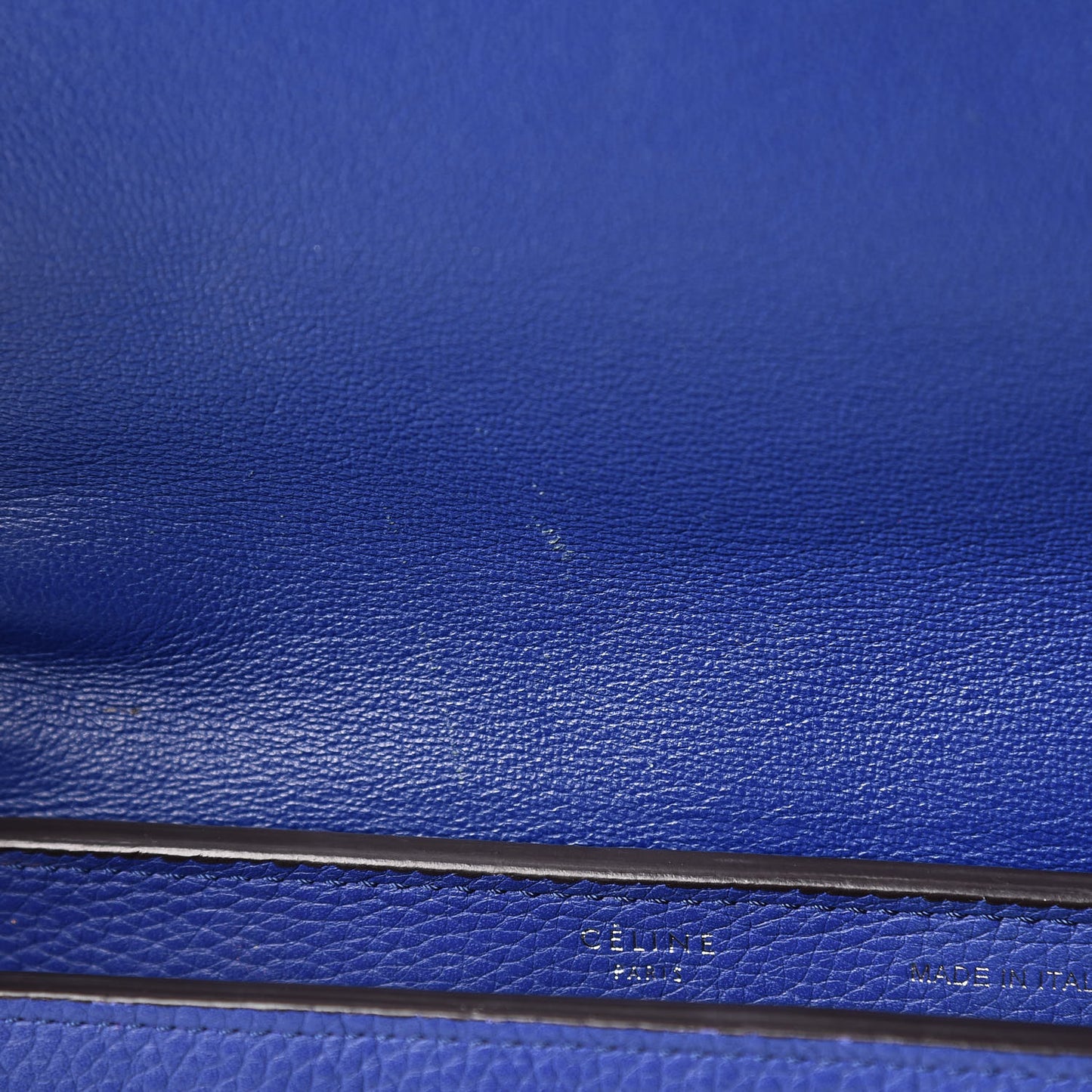 Drummed Calfskin Suede Small Trapeze Indigo