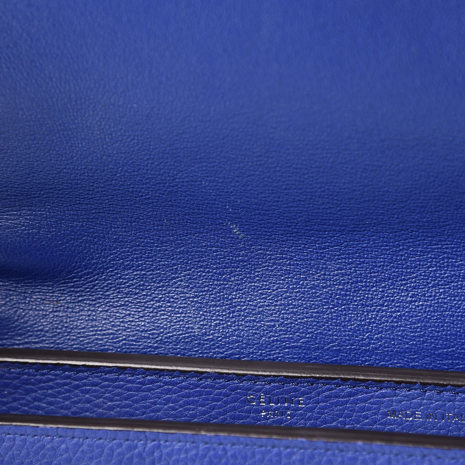 Celine Drummed Calfskin Suede Small Trapeze Indigo 14 of 24