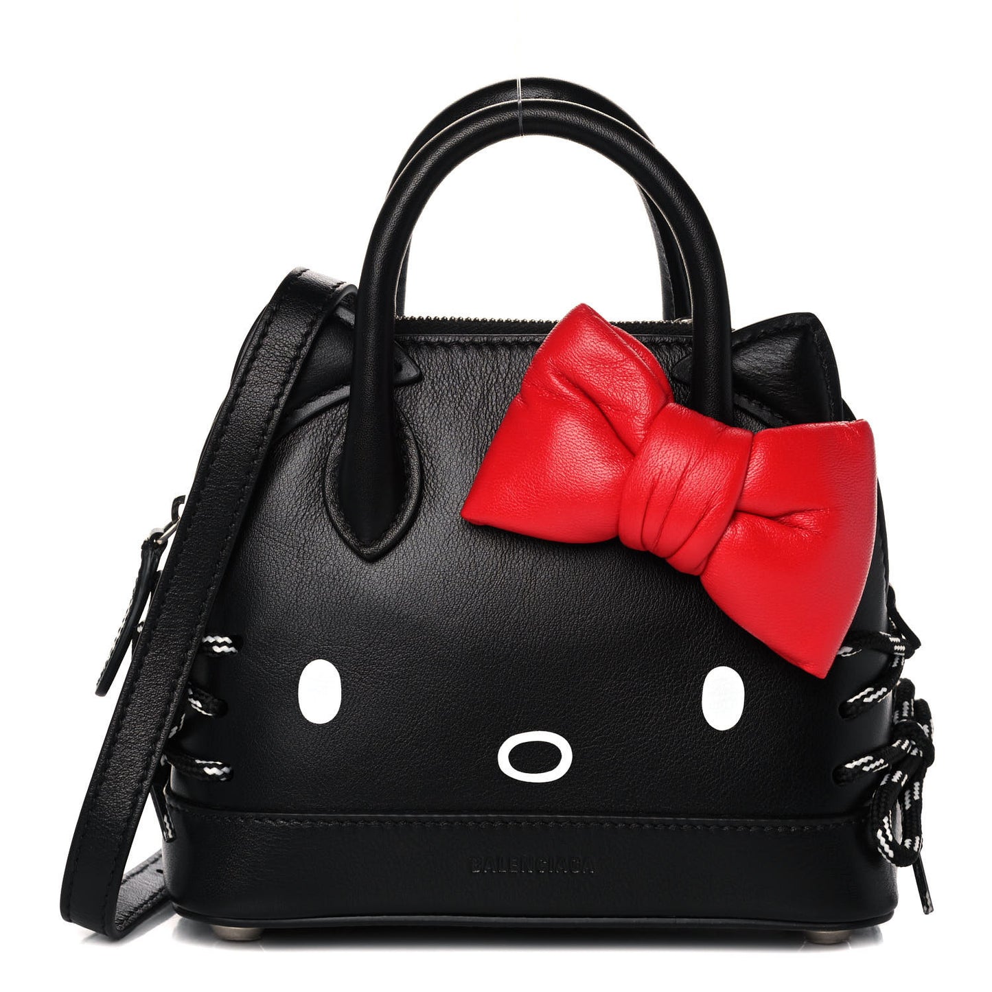 Calfskin Hello Kitty XXS Ville Top Handle Bag Black