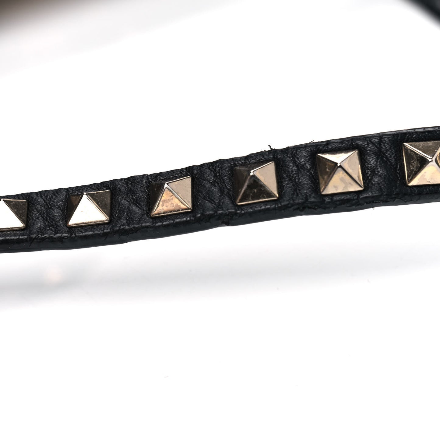 Grained Calfskin Small Rockstud Tote Black