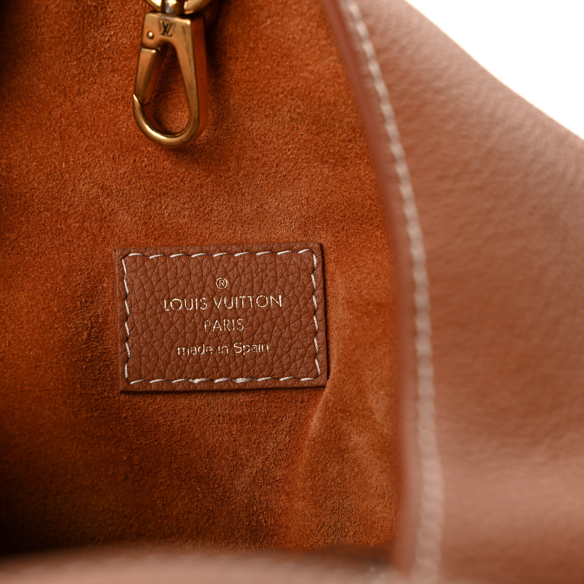 Grained Calfskin Low Key Hobo MM Cognac