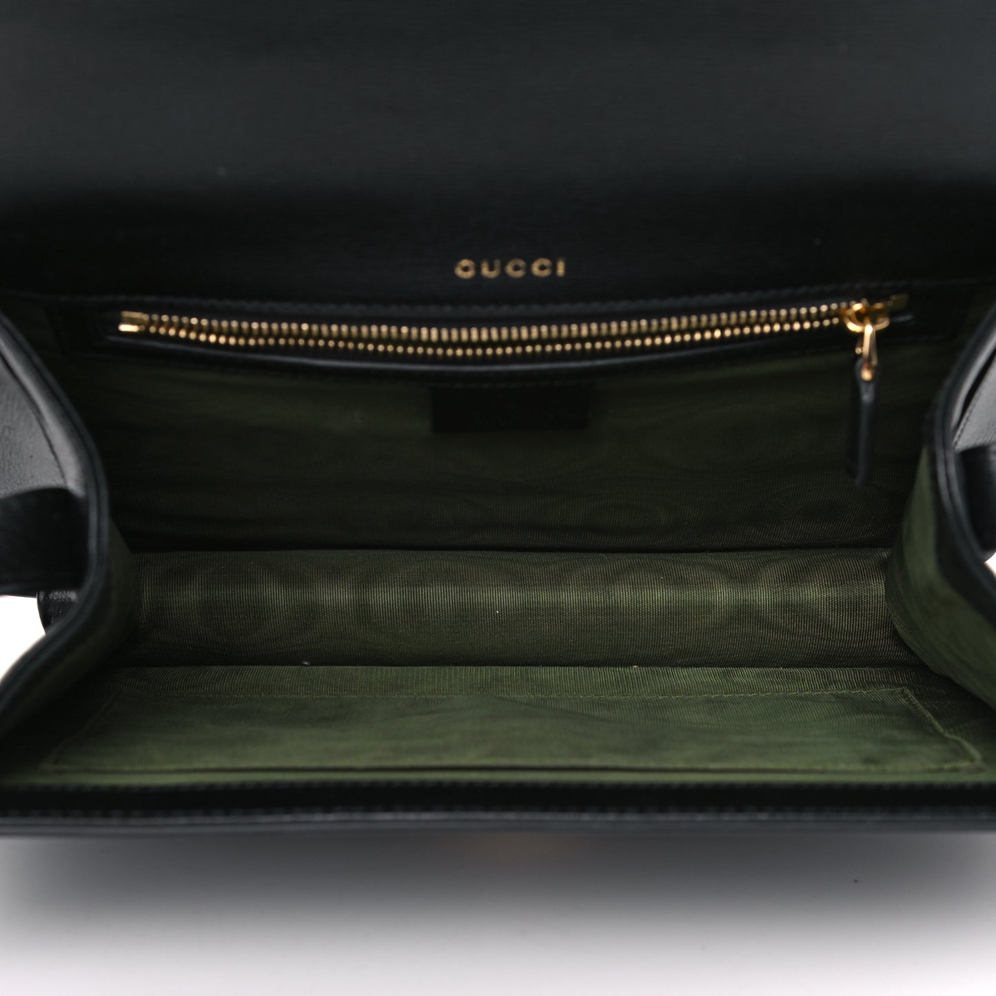 Textured Calfskin Small Torchon GG Ring Shoulder Bag Black