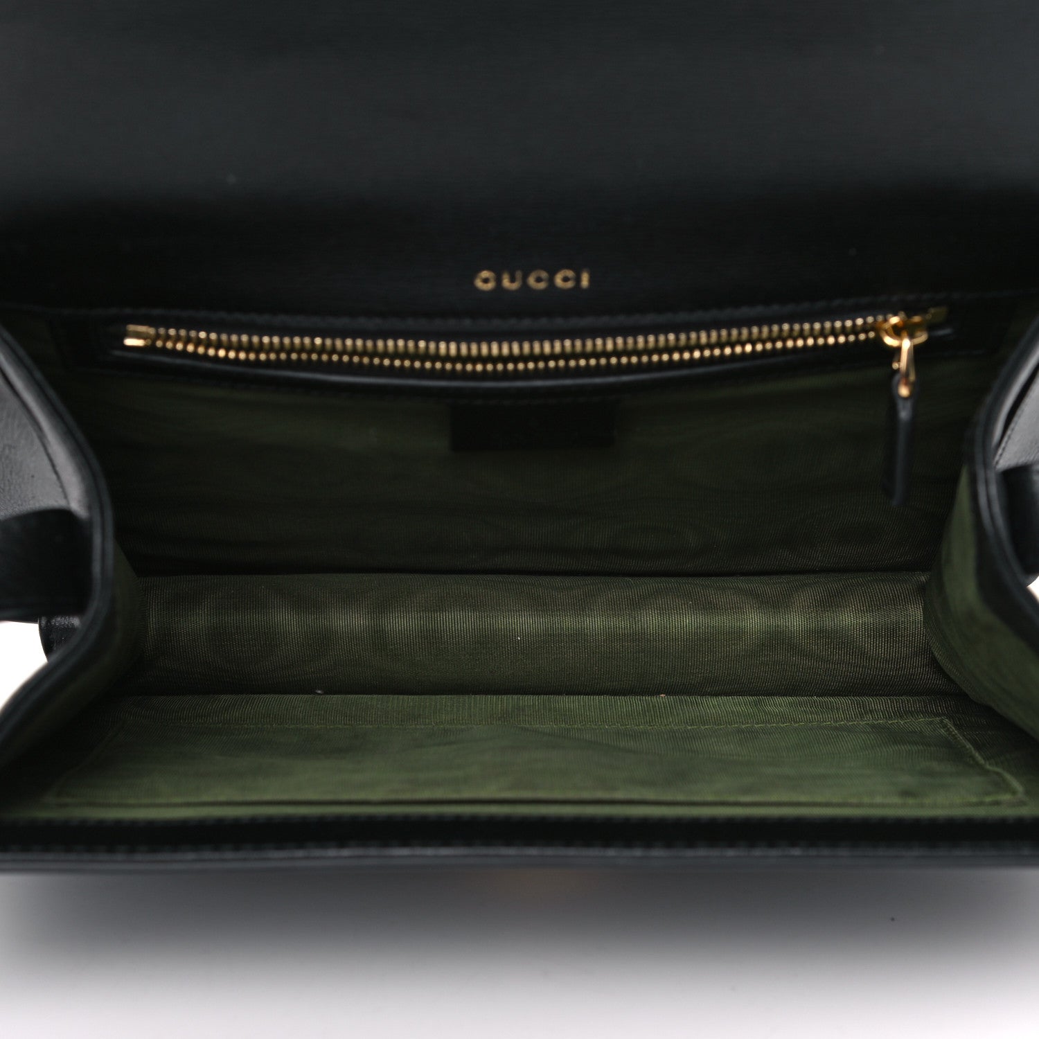 Gucci Textured Calfskin Small Torchon GG Ring Shoulder Bag Black 4 of 11