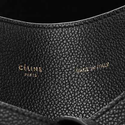 Celine Soft Grained Calfskin Small Belt Cabas Phantom Black 7 of 10