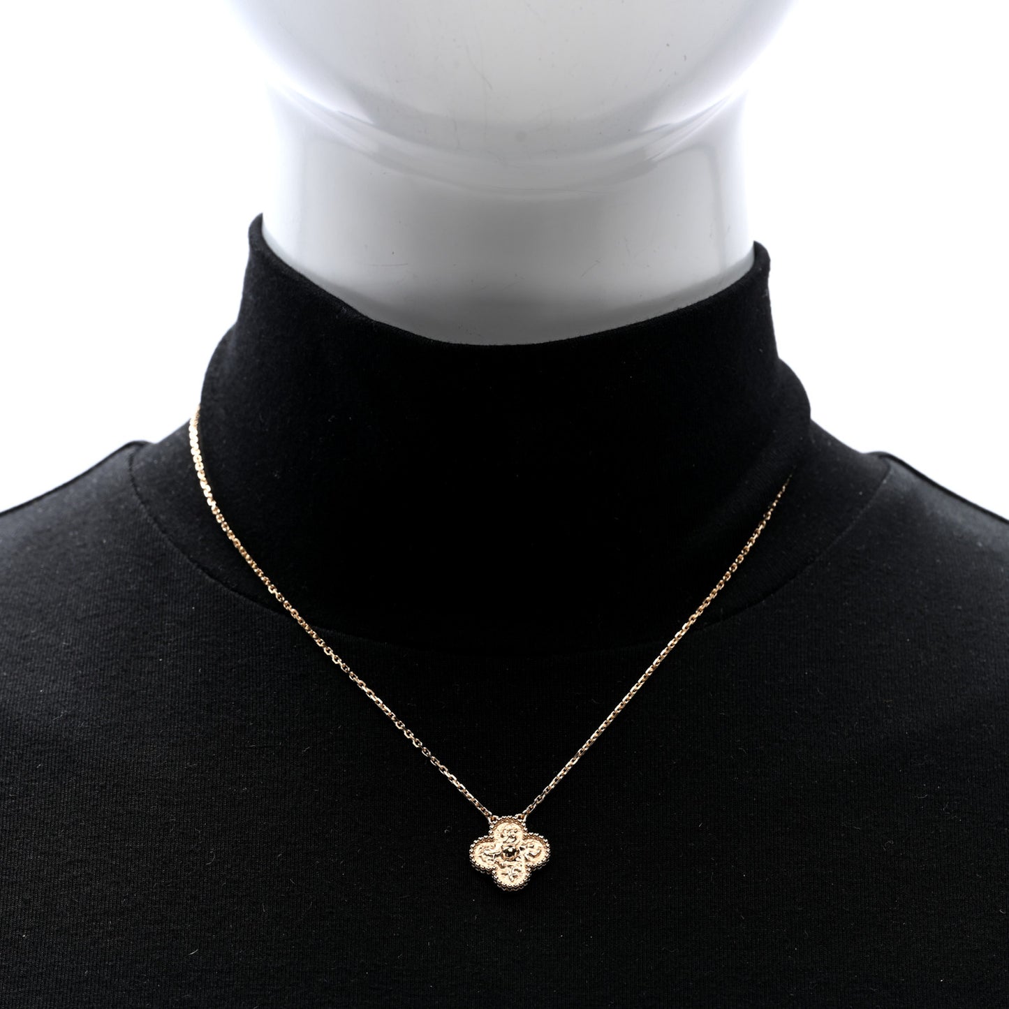18K Yellow Gold Vintage Alhambra Pendant Necklace