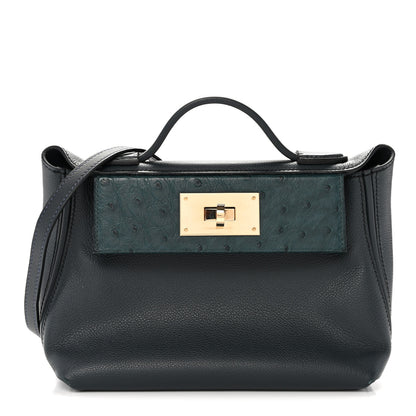 Hermes Evercolor Ostrich Touch 21 24/24 Vert Rousseau Vert Cypress 1 of 14