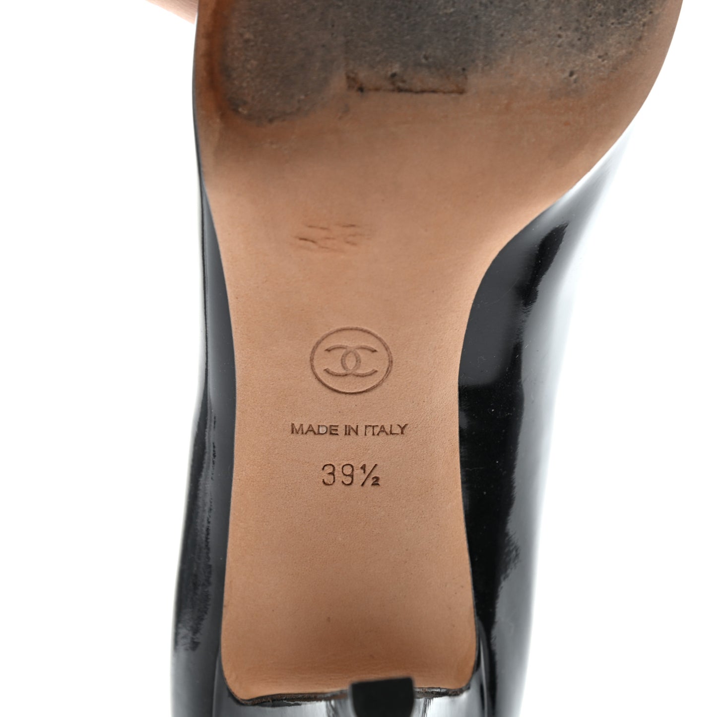 Patent CC Chain Cap Toe Pumps 39.5 Black