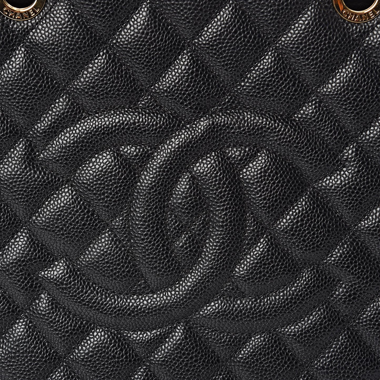 Caviar Quilted Grand Shopping Tote GST Black