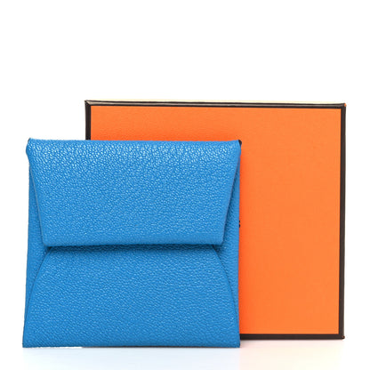 Hermes Chevre Mysore Bastia Verso Coin Purse Bleu Frida Cuivre 9 of 9