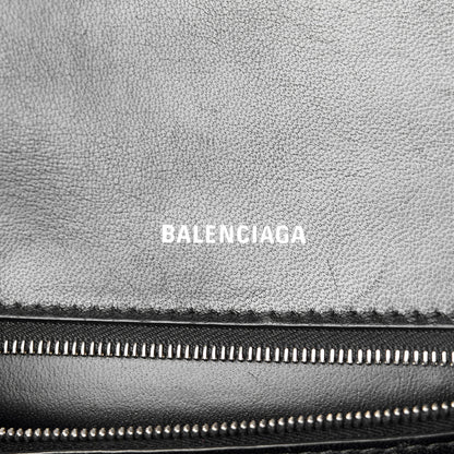Balenciaga Grained Calfskin Small Hourglass Top Handle Bag Black 6 of 10