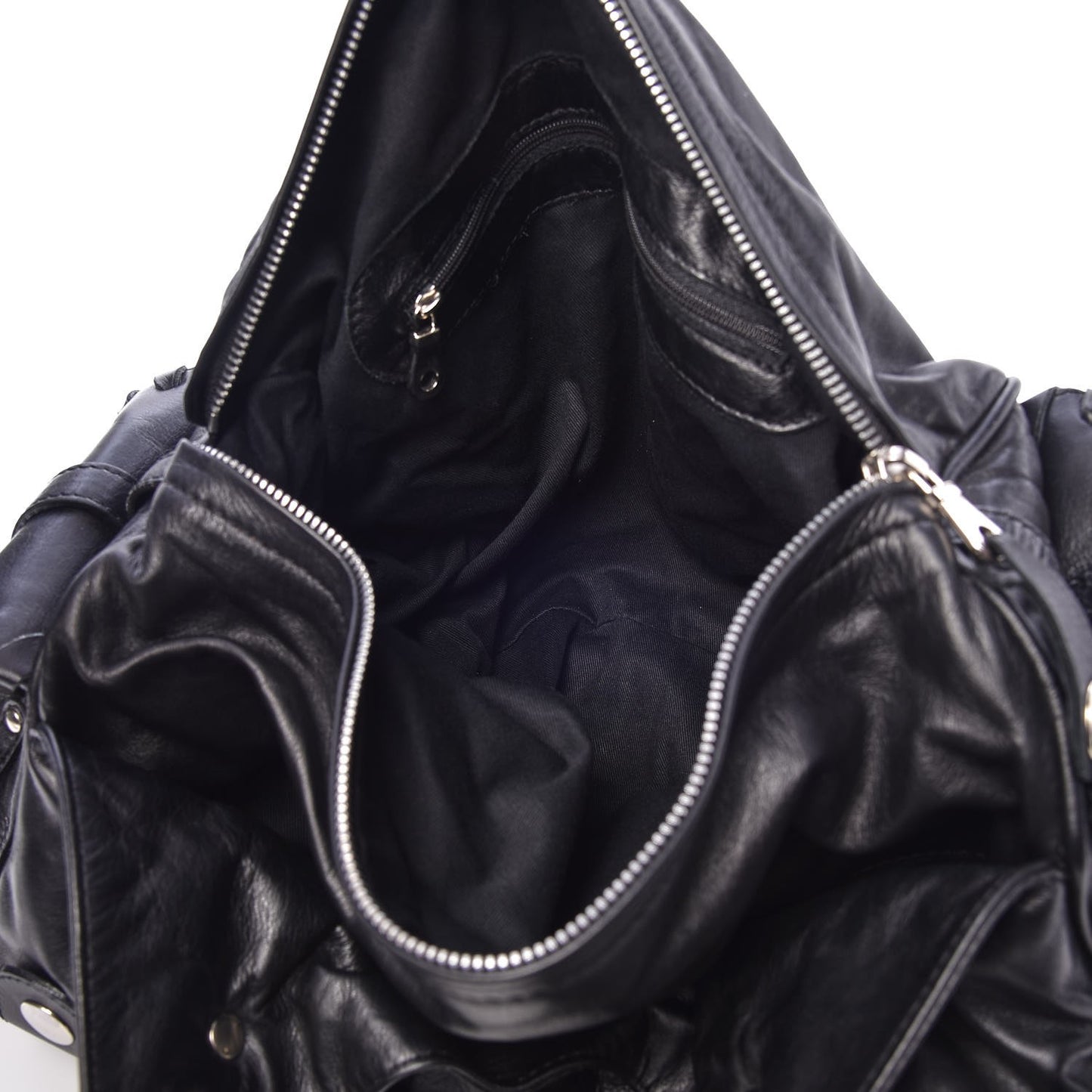 Calfskin Silverado Shoulder Bag Black