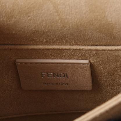 Fendi Vitello Liberty Pearl Scalloped Studded Small Kan I Shoulder Bag Black 6 of 8