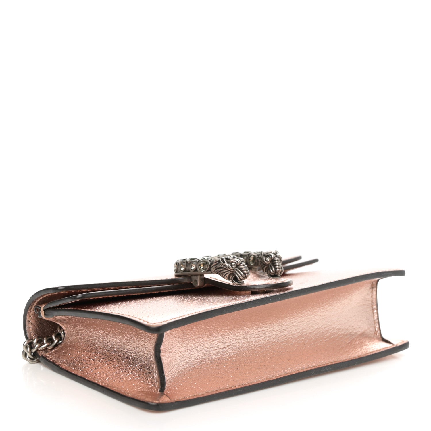 Gucci Metallic Calfskin Super Mini Dionysus Shoulder Bag Rose Gold 4 of 11