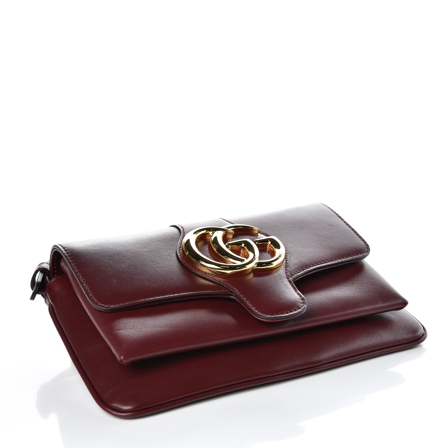 Gucci Vitello Palmellato Lux Small Arli Flap Shoulder Bag Vintage Bordeaux 4 of 8
