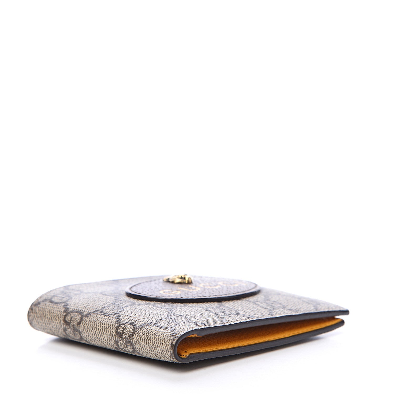 Gucci GG Supreme Monogram Neo Vintage Bi-Fold Wallet Beige Crop New Acero 3 of 7