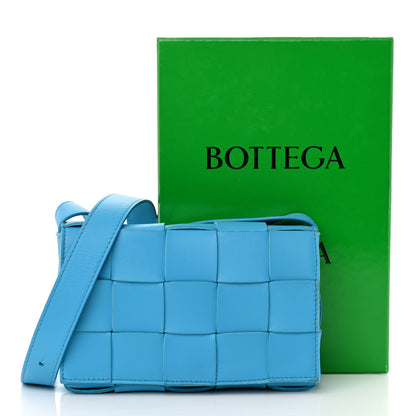 Bottega Veneta Lambskin Maxi Intreccio Small Cassette Crossbody Bag Pool 14 of 14